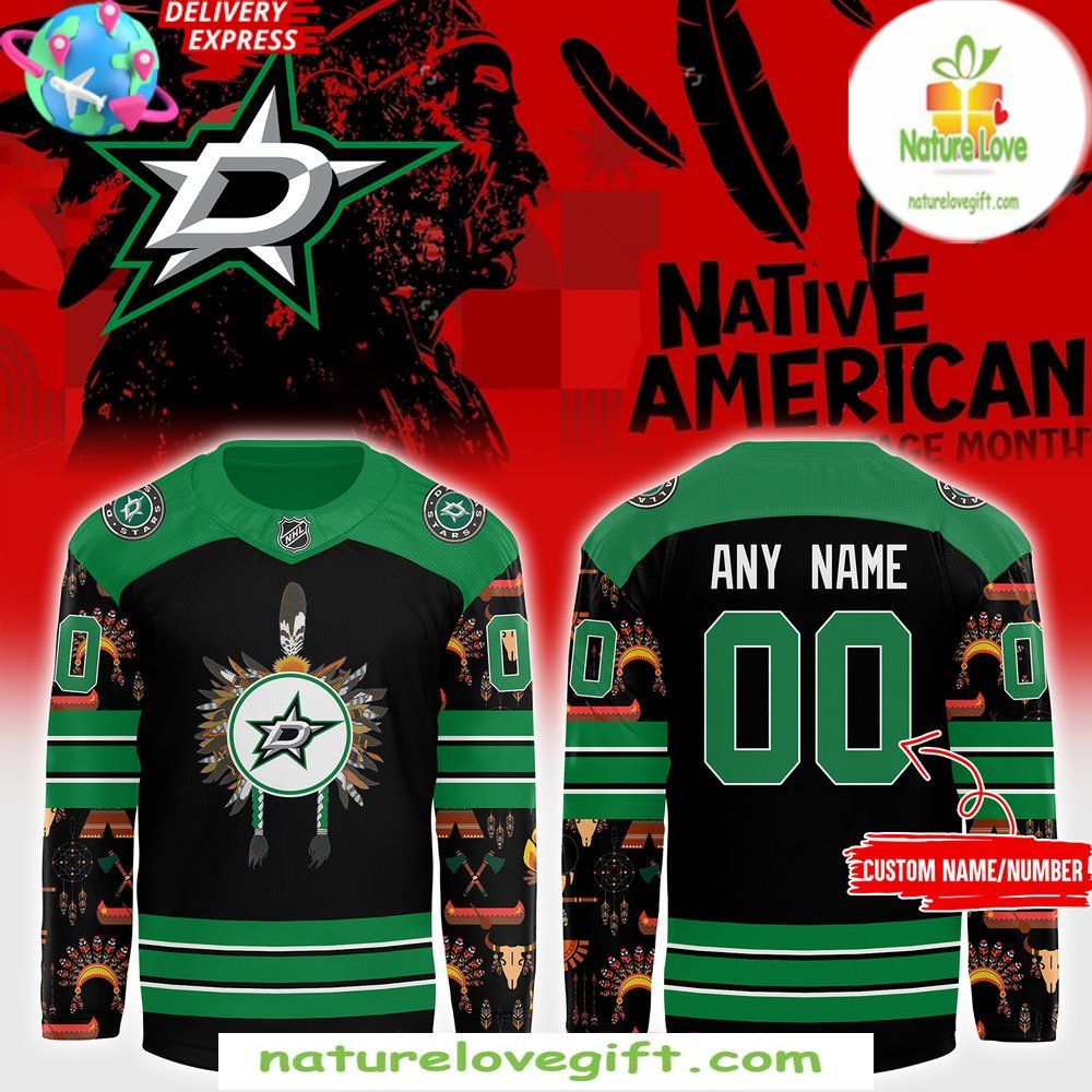 Dallas Stars Native American Heritage Month 2026 Jersey Hockey