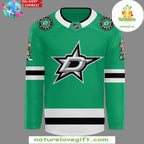 Dallas Stars Jake Oettinger Green Away Hockey Jersey