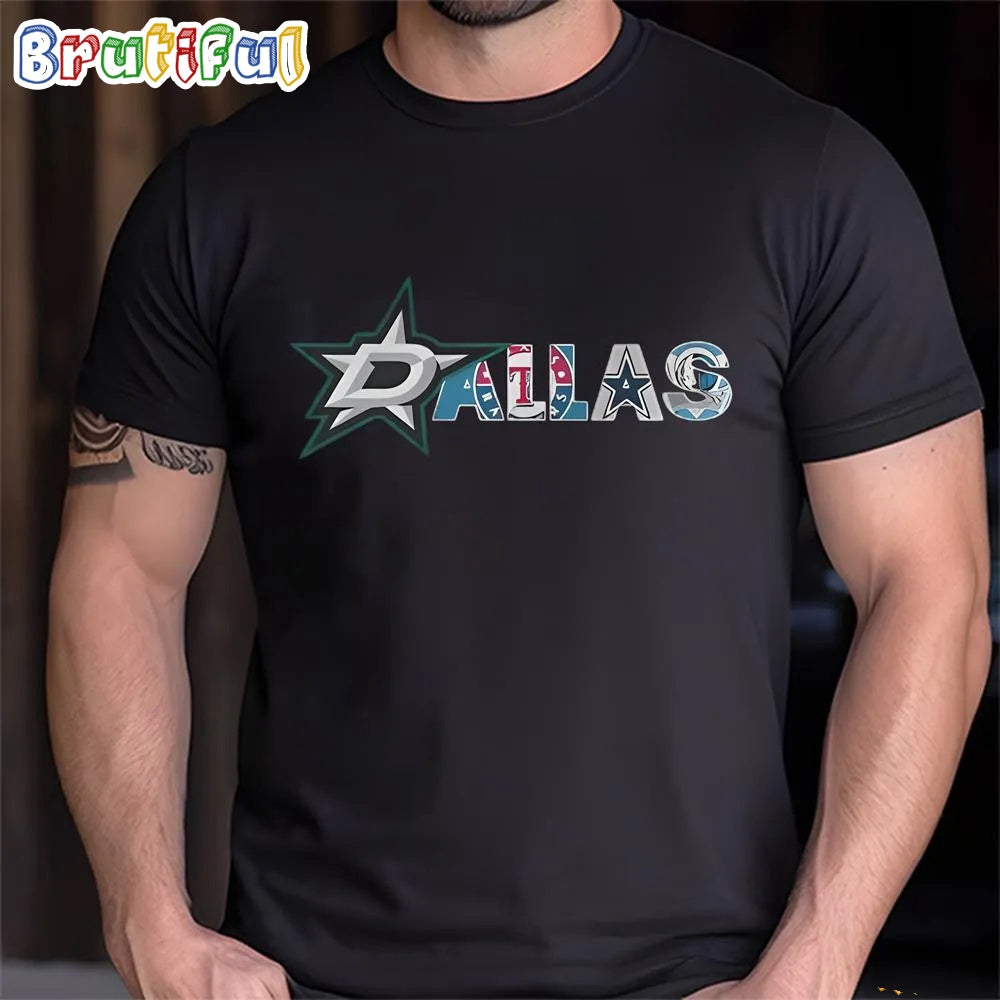 Dallas Stars Texas Rangers Dallas Mavericks And Dallas Cowboys T-Shirt