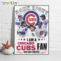 Damn Right I Am A Chicago Cubs Fan Wall Art Poster Canvas
