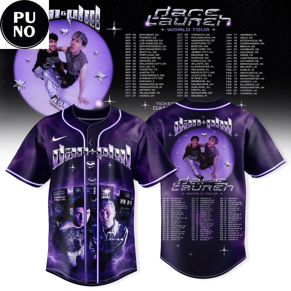 Dan and Phil The Hard Launch World Tour 2026 Baseball Jersey