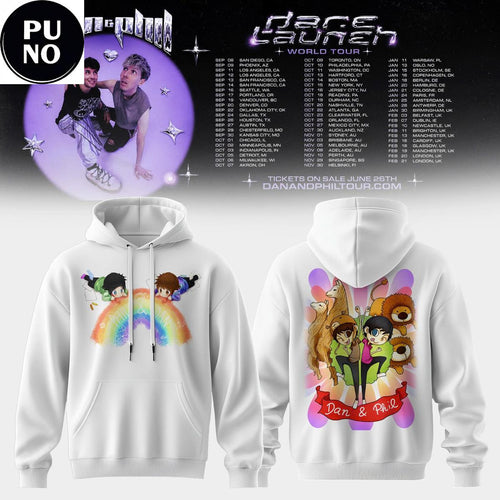 Dan and Phil The Hard Launch World Tour 2026 Cartoon Hoodie T-Shirt