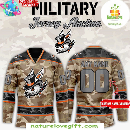 2026 Danbury Hat Tricks Military Hockey Jersey