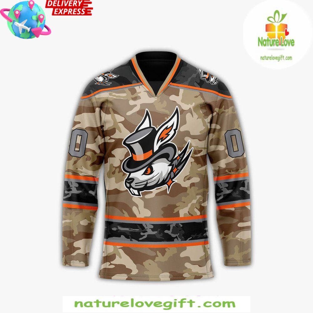 2026 Danbury Hat Tricks Military Hockey Jersey
