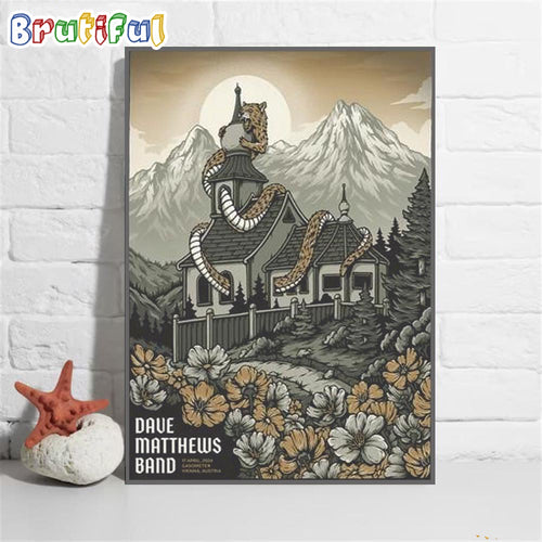 Dave Matthews Band April 2024 Gasometer Vienna Austria Wall Art Poster Canvas
