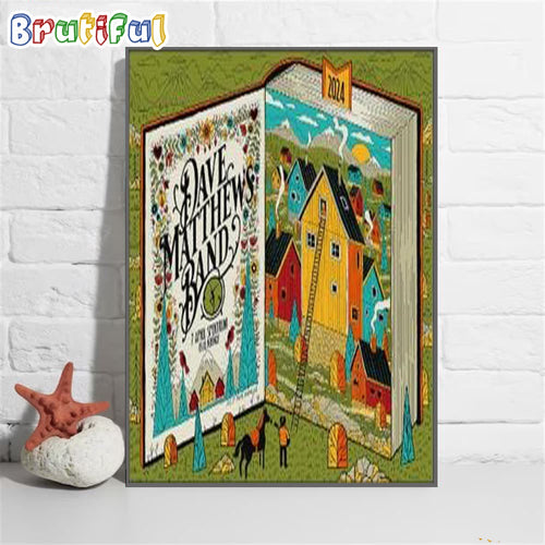 Dave Matthews Band April 7 2024 Spektrum Oslo Norway Wall Art Poster Canvas