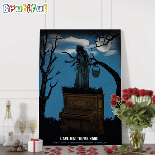 Dave Matthews Band July 16 2024 Tour Bank of New Hampshire Pavilion Gilford NH Wall Art Poster Canvas