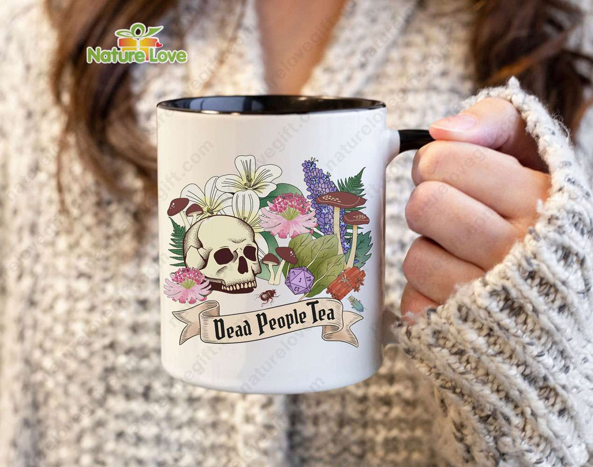 Dead People Tea Caduceus Clay Mug DnD Dungeons and Dragons Gift