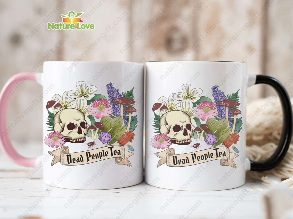 Dead People Tea Caduceus Clay Mug DnD Dungeons and Dragons Gift
