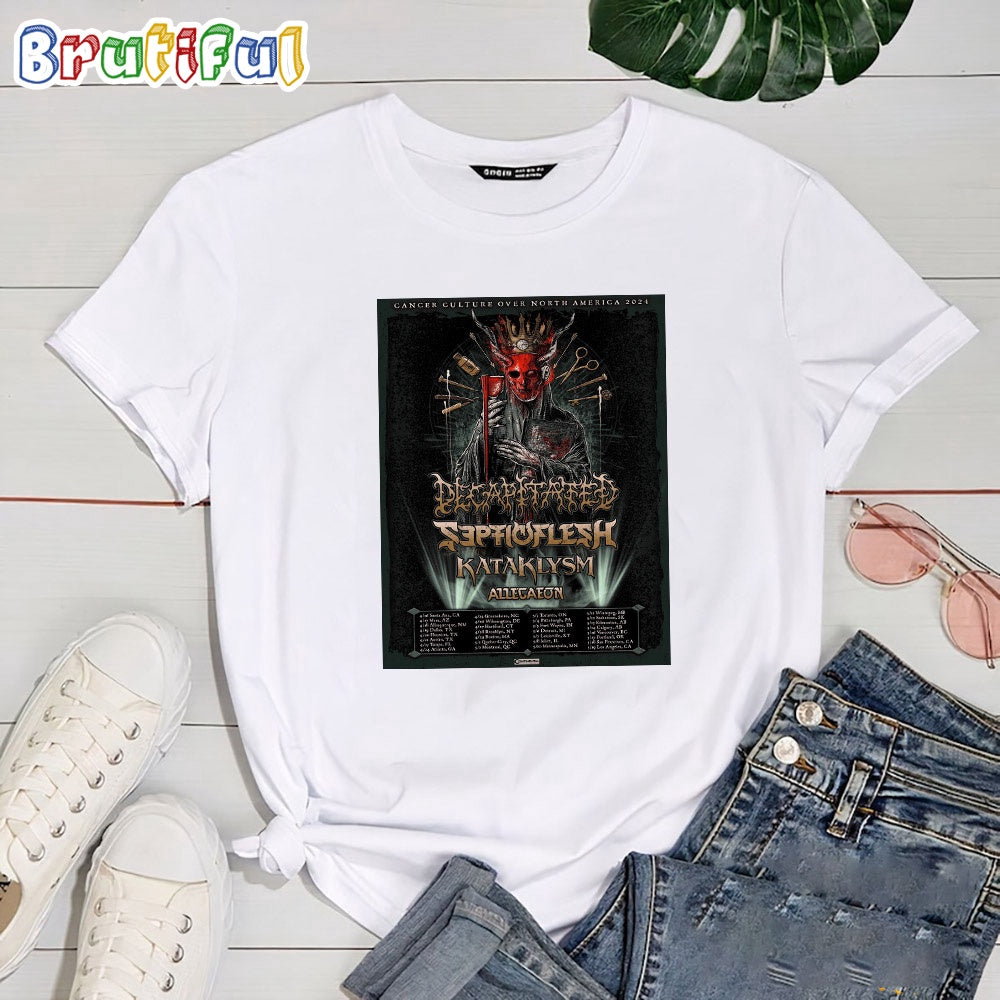 Decapitated And Septicflesh Kataklysm Allegaeon Tour 2024 T Shirt