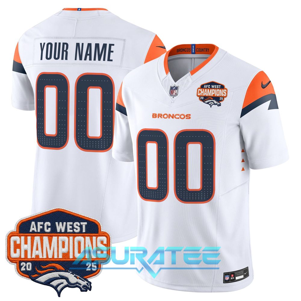 Denver Broncos 2025 AFC West Division Champions Limited Custom Jersey