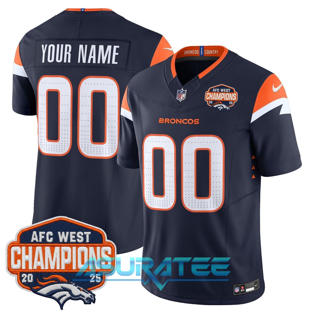 Denver Broncos 2025 AFC West Division Champions Limited Custom Jersey