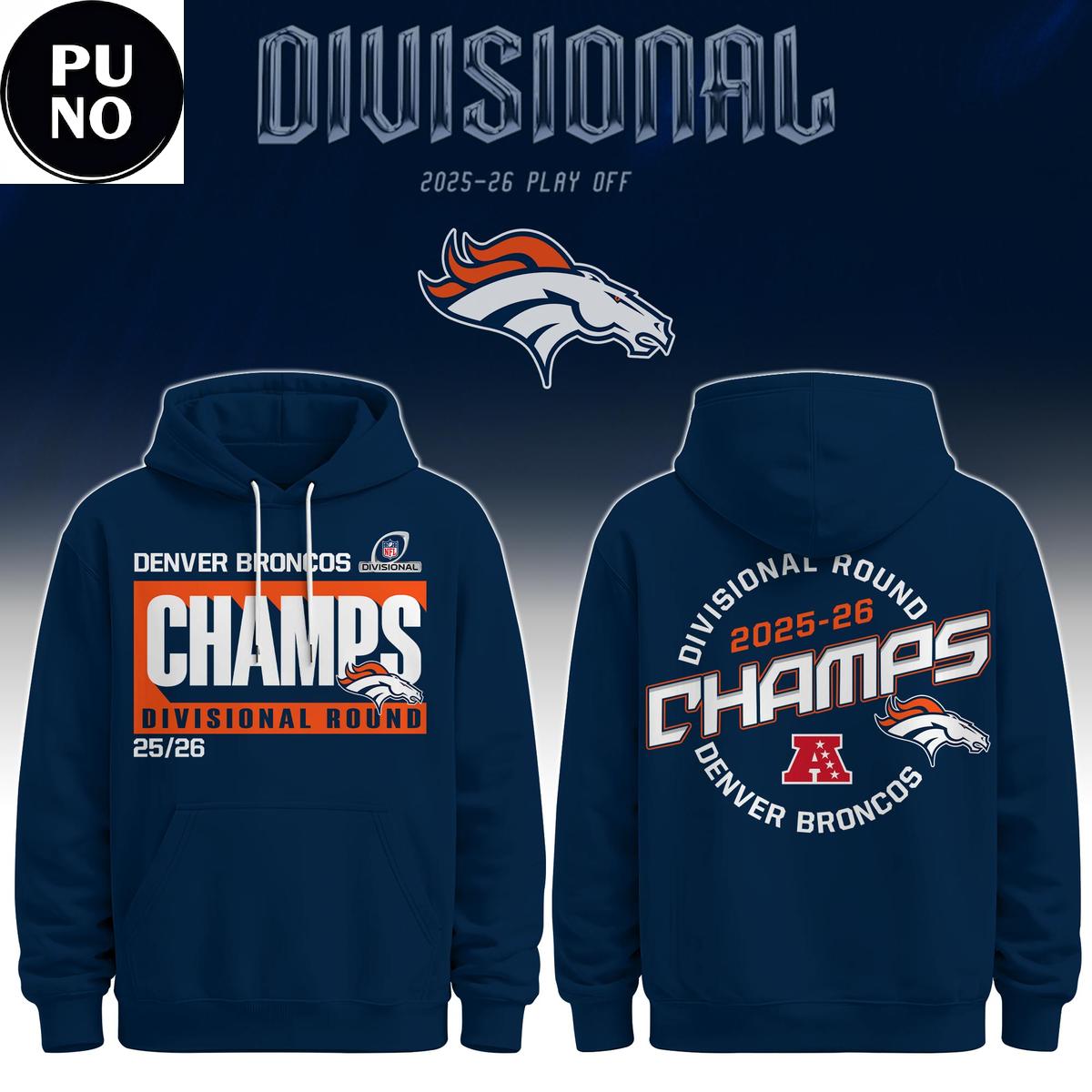 Denver Broncos Divisional Round Champions 2025-26 Hoodie Shirt