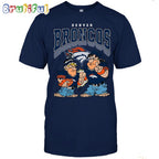 Denver Broncos Flintstones Football T Shirt