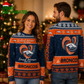 Denver Broncos Heartbeat Pride Ugly Christmas Sweater