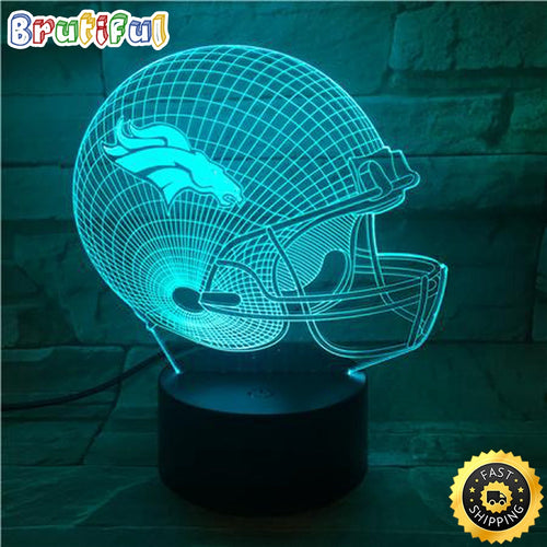 Denver Broncos Night Light 3D Illusion LED Lamp
