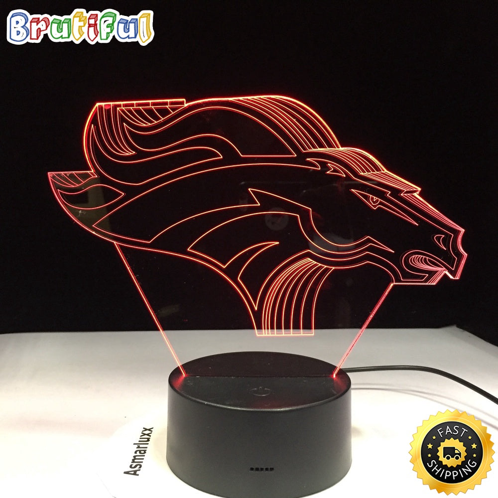 Denver Broncos Night Light Sports 3D LED Lamp