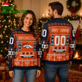 Denver Broncos On Orange And Black Background Christmas Ugly Sweater