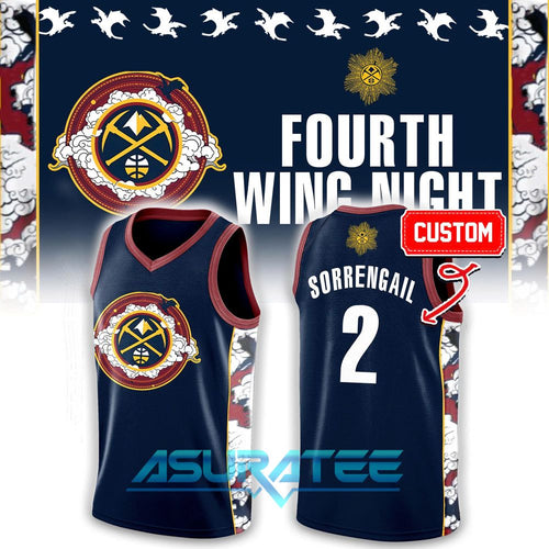Denver Nuggets x Fourth Wing Night 2025 Special Basketball Jersey