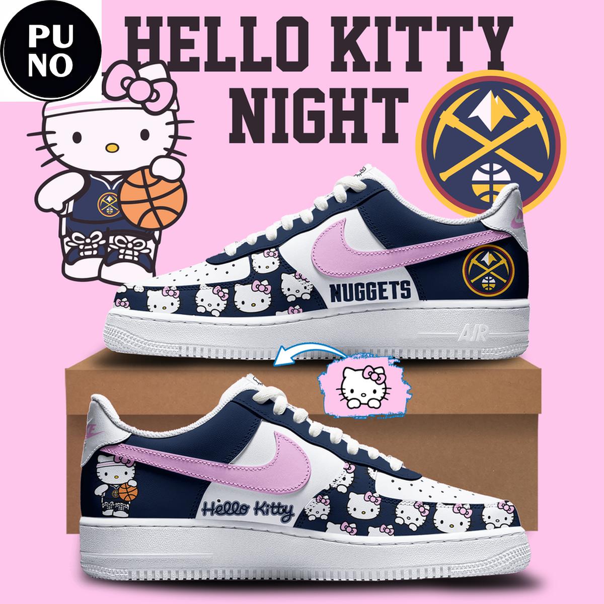 Denver Nuggets x Hello Kitty Night 2026 Personalized Air Force 1 Shoes