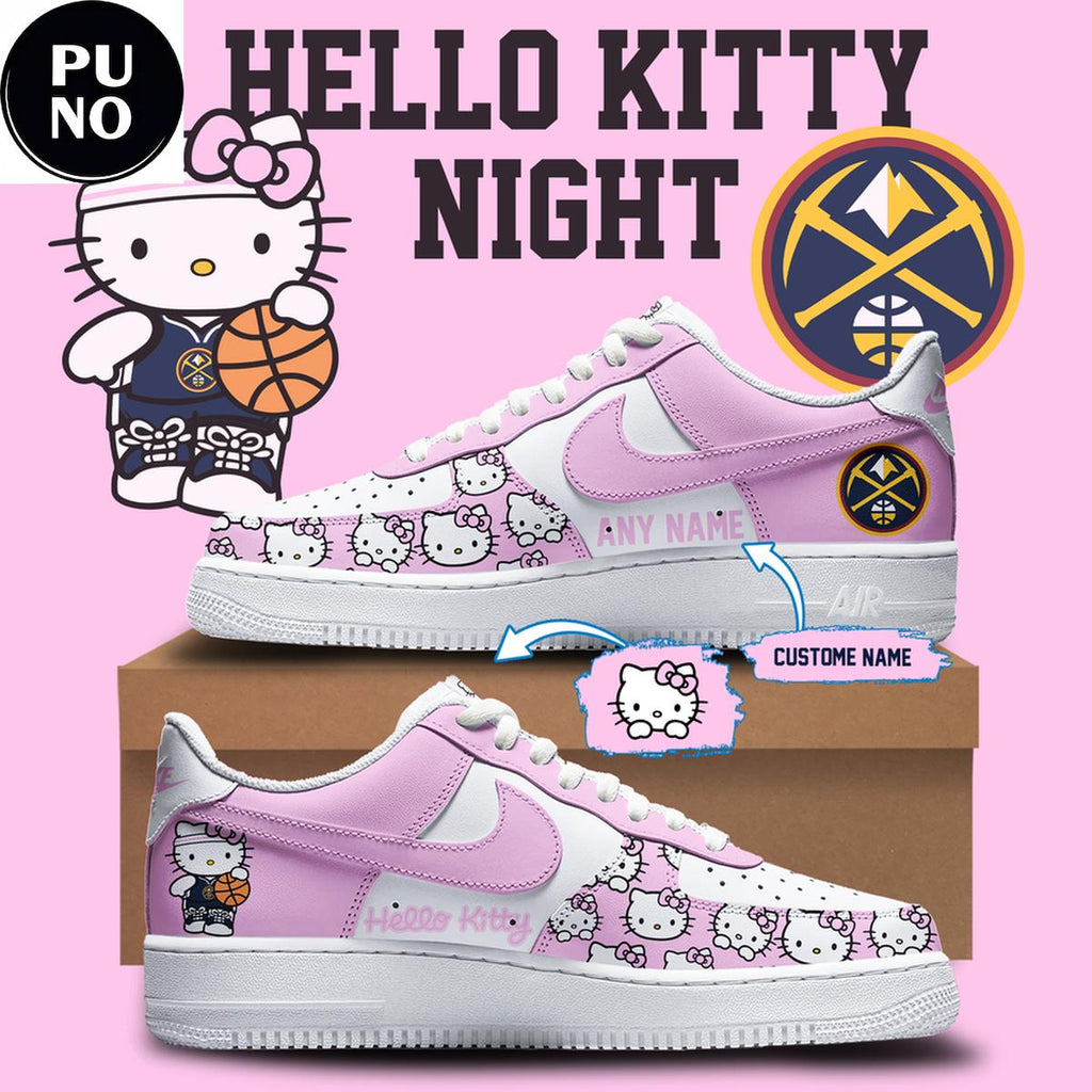 Denver Nuggets x Hello Kitty Night 2026 Personalized Air Force 1 Shoes