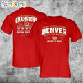 Denver Pioneers 10 Times NCAA Men’s Ice Hockey Frozen Four National Champions Banner Double Sides T Shirt