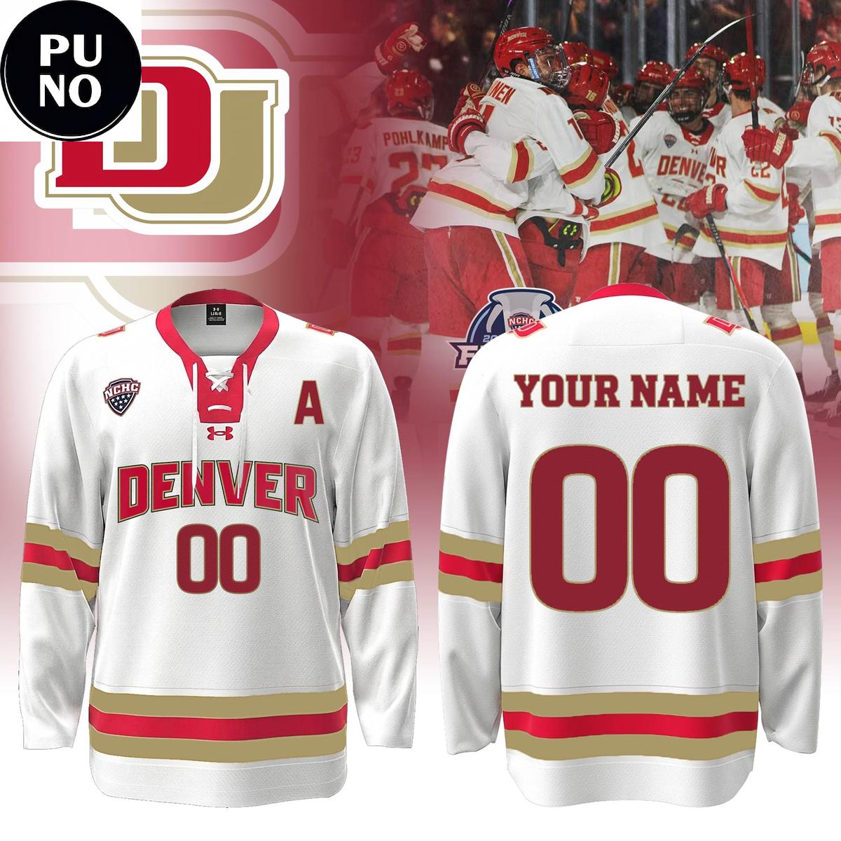 Denver Pioneers NCAA Men’s Hockey National Champions 2026 Personalized Hockey Jersey