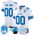 Detroit Lions 2025 Michigan & 90th Year Customized Football Jersey