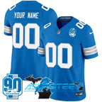 Detroit Lions 2025 Michigan & 90th Year Customized Football Jersey