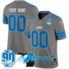 Detroit Lions 2025 Michigan & 90th Year Customized Football Jersey