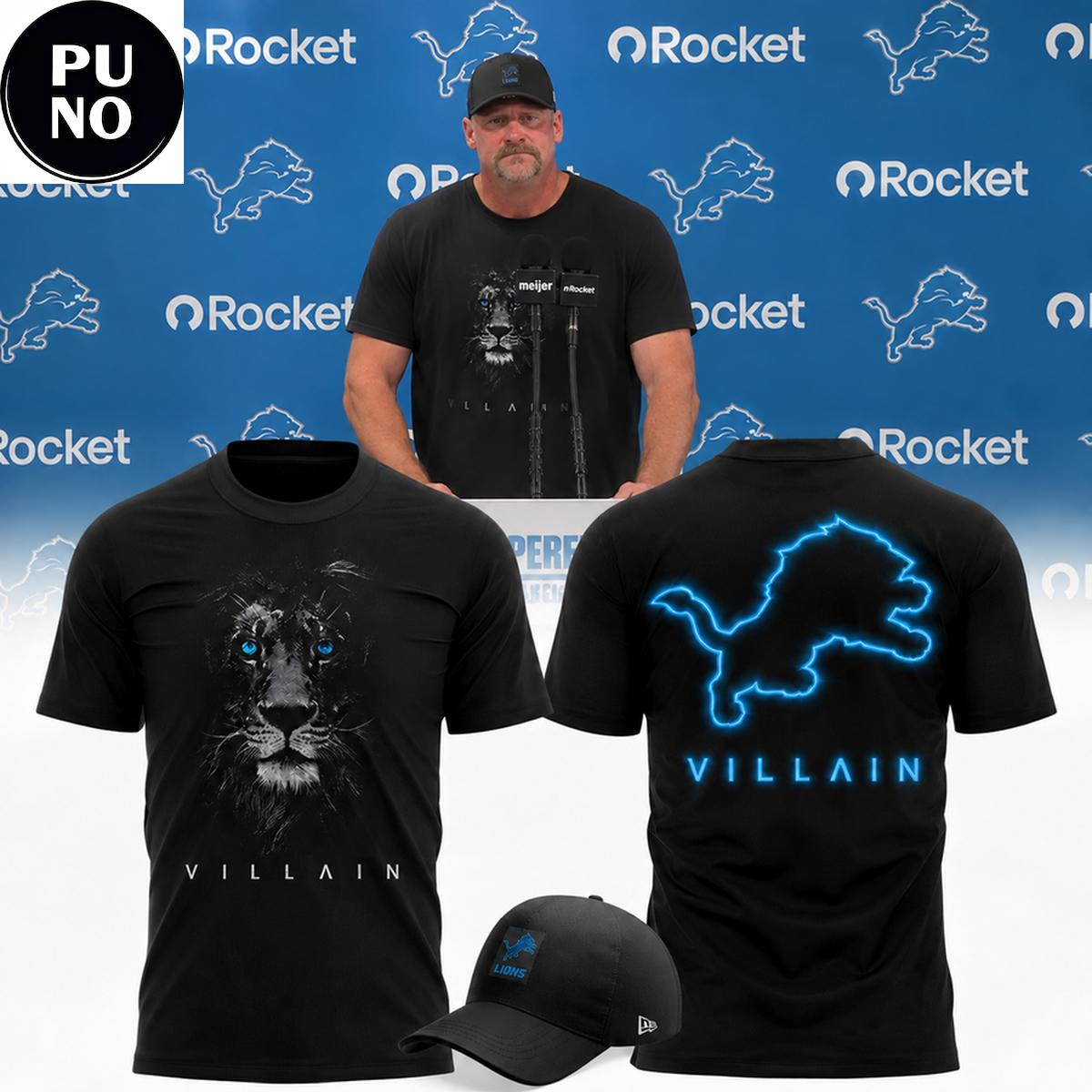 Detroit Lions 2026 New Season Villain Lion Hoodie T-Shirt