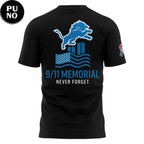 Detroit Lions 9/11 Memorial Never Forget 2026 T-Shirt