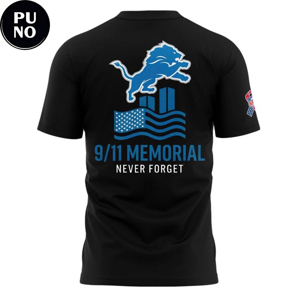 Detroit Lions 9/11 Memorial Never Forget 2026 T-Shirt