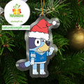 Detroit Lions Bluey NFL Christmas NFL Acrylic Christmas Tree Decoration Ornament