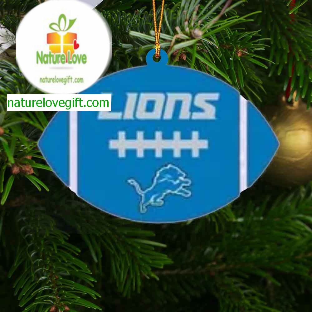 Detroit Lions Football NFL Acrylic Christmas Tree Decoration Ornament