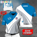 Detroit Lions Polo Shirt Custom Name Football Polo Shirts