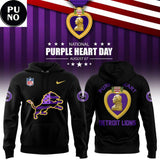 Detroit Lions Purple Heart Tribute Day 2026 Hoodie