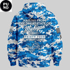 Detroit Lions Salute to Service 2026 Camo Hoodie T-Shirt