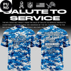Detroit Lions Salute to Service 2026 Camo Hoodie T-Shirt