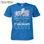 Detroit Lions Super Bowl LVIII 2024 Champions Signatures T-Shirt