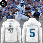 Detroit Lions Thank You David Montgomery 2026 Hoodie T-Shirt