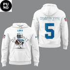 Detroit Lions Thank You David Montgomery 2026 Hoodie T-Shirt