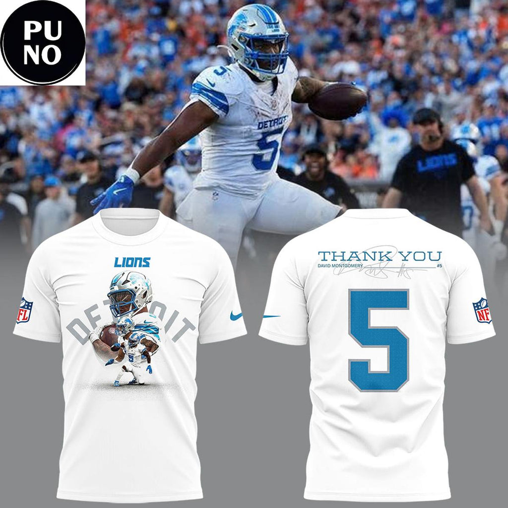 Detroit Lions Thank You David Montgomery 2026 Hoodie T-Shirt