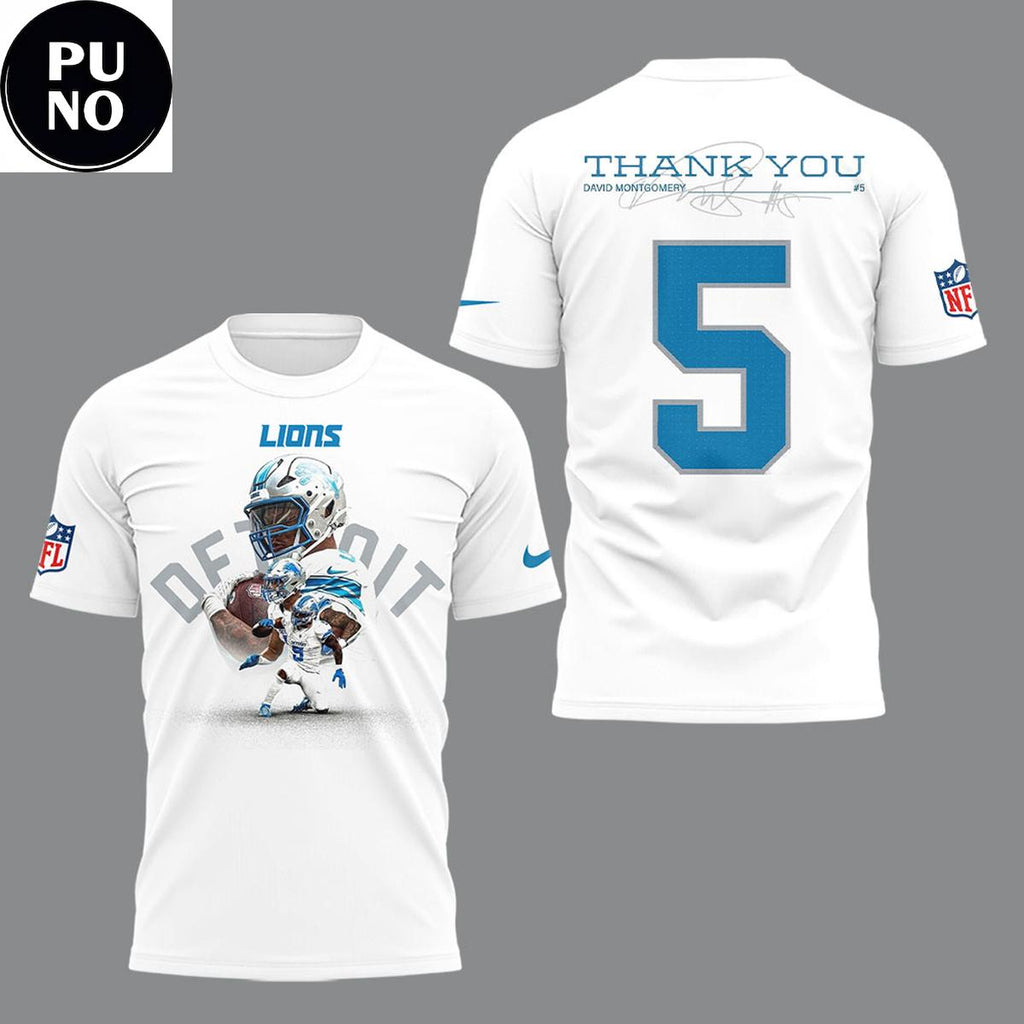 Detroit Lions Thank You David Montgomery 2026 Hoodie T-Shirt