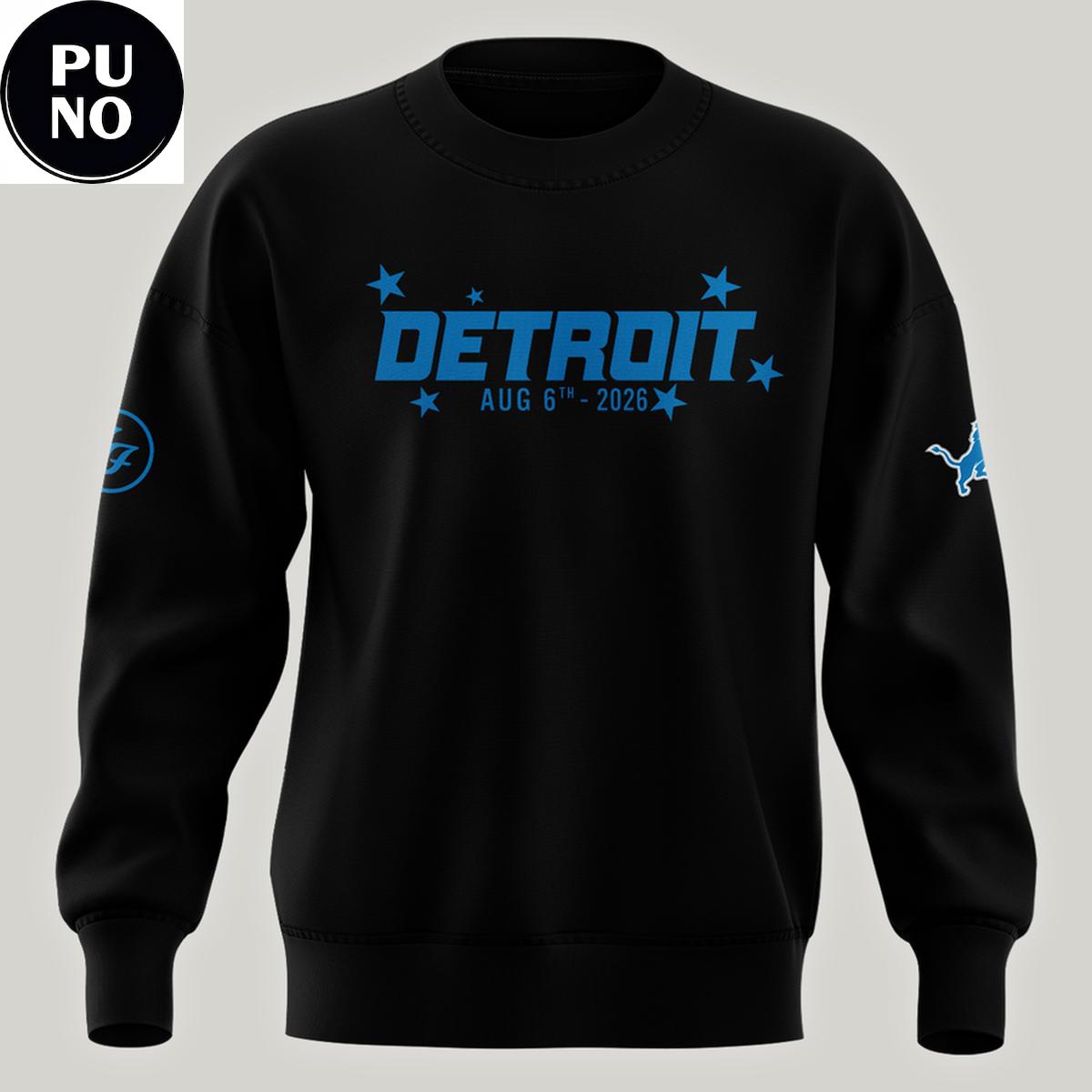 Detroit Lions x Foo Fighters Tour 2026 Hoodie T-Shirt