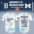Detroit Lions x Michigan Wolverines UM Night 2026 Baseball Jersey
