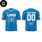 Detroit Lions x Spider Man 2026 Personalized Football Jersey