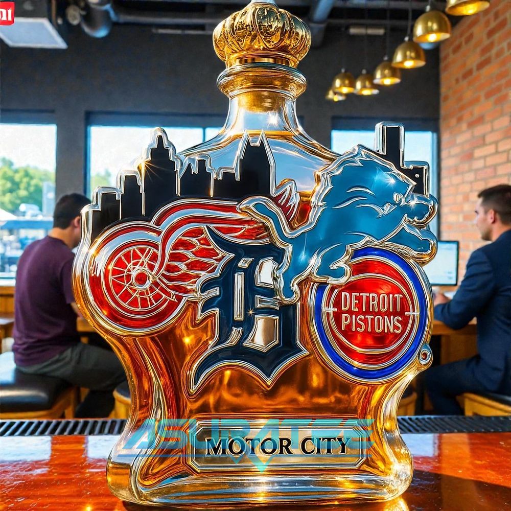 Detroit “Motor City” Limited Edition Whiskey Bottle
