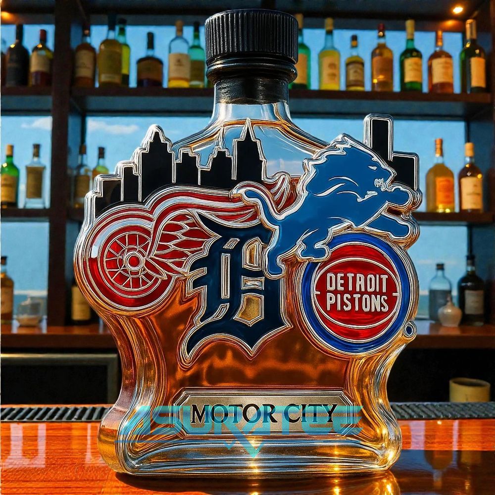 Detroit “Motor City” Limited Edition Whiskey Bottle