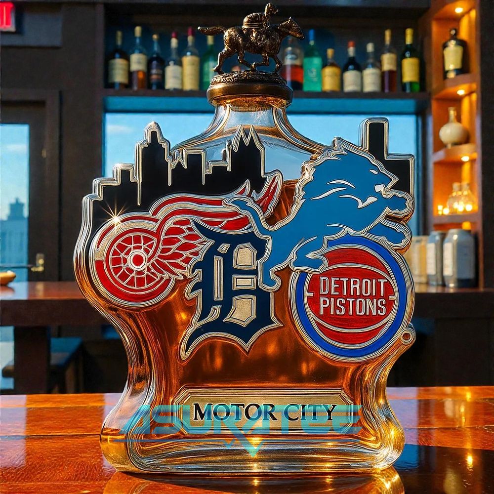 Detroit “Motor City” Limited Edition Whiskey Bottle